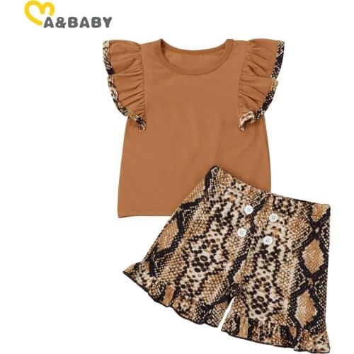 Ma&Baby 0-24M Summer Fashion Baby Girl Outfits Ruffles T shirt Vest Top Shorts Newborn Infant Girls Clothes Set Costumes