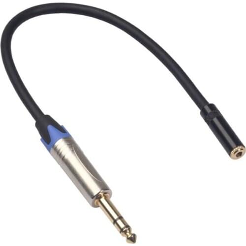 Hot 3.5mm Female to 6.35mm Male Adapter Cable, 6.35mm to 3.5mm Audio Cable for Earphone Amplifier, Hifi Earphone, Etc