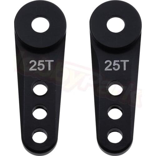 2pcs Metal Aluminum 25T Servo Horn Single Sided Steering Arm for 1/10 1/8 RC Car On Road Racing Off Road Buggy Accessories
