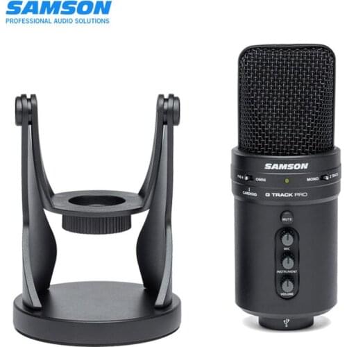 Samson G-Track Pro Professional USB Microphone with Audio Interface Idealfor podcasting , gaming / streaming and recording music