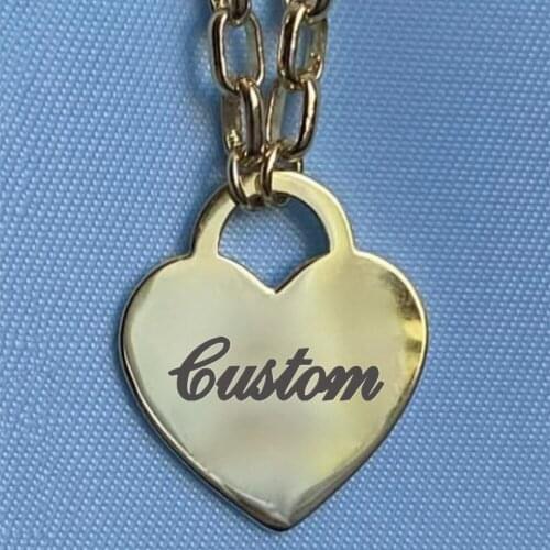 Fashion Custom Engrave Name Necklace Key Heart Choker Dog Mom Pendant Necklaces Personalized Jewelry Women Men Stainless Steel