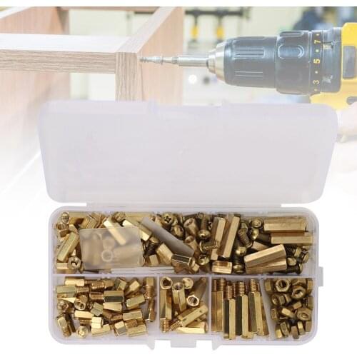 180pcs M4 Brass Standoff Spacer Pillar Nut Screws Spacer Male Female Hex Pillar Set Standoff Spacer Pillar