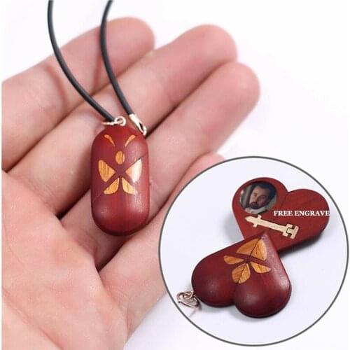 The Illusionist Locket Necklaces Rosewood Butterfly Pendant Photo Necklace Valentines Day Gift For Women Silver Jewelry