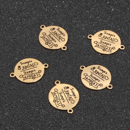 Gold tone Words Letters Connector Charms Pendants for Crafting, Jewelry Findings Making Accessory For DIY Necklace Bracelet