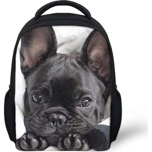 School Bags for Kids Cute French Bulldog Printing Schoolbag Backpacks Girls Kindergarten Shoulder Bagpack Bolsa
