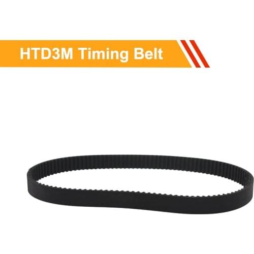 HTD3M Closed loop Synchronous Belt Length 309/312/315/336/339/342mm Timing Belt 10/15mm Belt Width Rubber Gear Belt