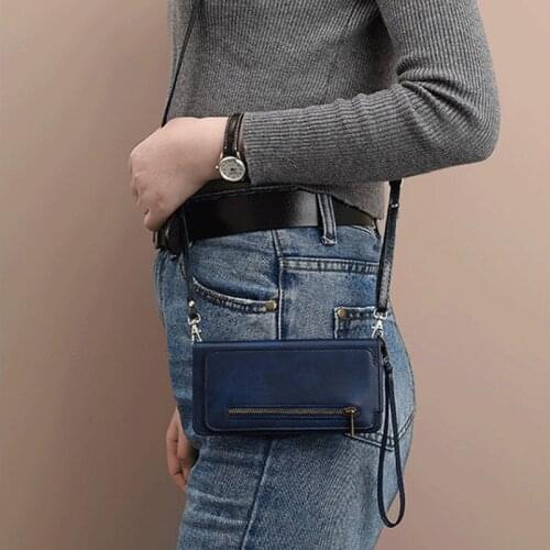 Crossbody Neck Chain Shoulder Bag Card Holder Wallet Case for Huawei P20 P30 P40 Lite Mate 10 Mate 20 Pro PU Leather Flip Cover