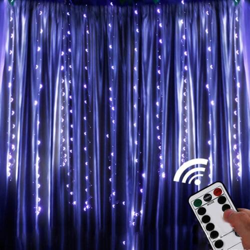 String lights 300LED copper wire light curtain light indoor outdoor home window decoration Christmas tree decoration light