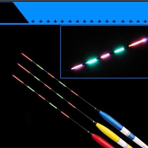 1Pc LED Electronic Fishing Float Night Floats Balsa Wood Night Vision Electric Fishing Luminous Float With Battery Fishing Float