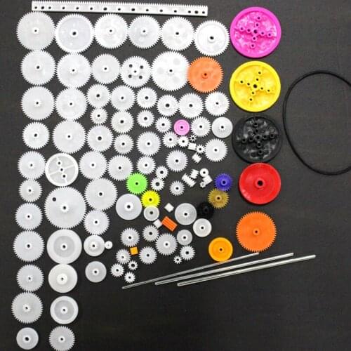 106 Kinds of Plastic Gear-wrapped Rack Rubber Ribbon Plastic Gear Belt Drive Wheel Diy Toy Car Gear