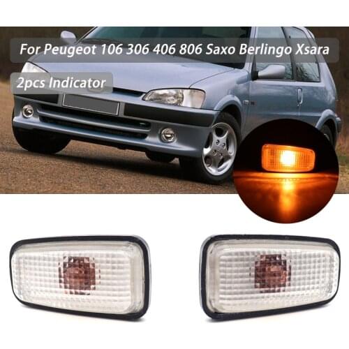 2X 12V 55W Side Marker Light Repeater Lamp Blinker For Peugeot 106 306 406 806 Citroen Saxo Berlingo Xsara Side Indicator 632567
