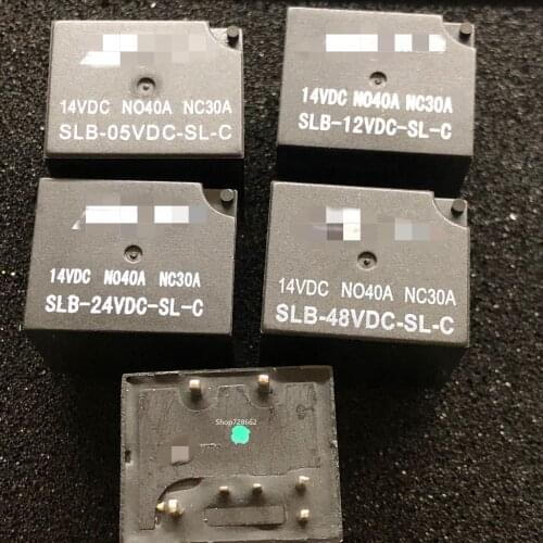 2PCS/Lot Automotive Relay SLB-5VDC 12VDC 24VDC 36VDC 48VDC -SL-C/CE 7PIN 30A 14VDC