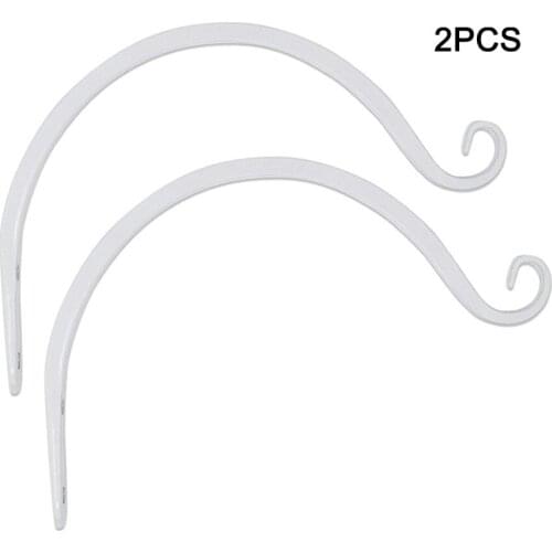 2pcs Professional Wrought Iron Metal Wall-Mounted Hanging Lantern Holder Basket Bracket Home Bird Feeding Plant Flower Pot