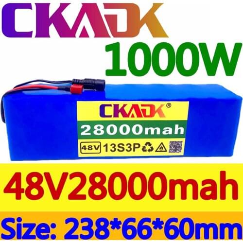 2021 NEW CKADK 48V28Ah 1000w 13S3P 48V Lithium ion Battery Pack 28000mah For 54.6v E-bike Electric bicycle Scooter with BMS