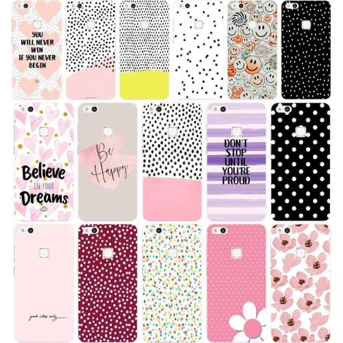 348FG Polka Dots Soft Silicone Tpu Cover Case for huawei Honor 9 p10 mate 10 lite y6 prime 2018 play p smart