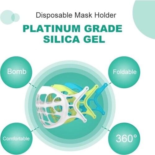 3D Mouth Mask Support Breathing Assist Mask Inner Cushion Bracket Food Grade Silicone Mask Holder Breathable Valve Fashion Mask