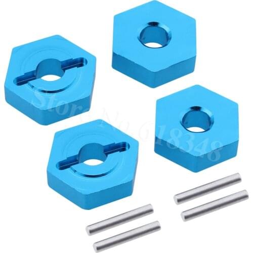 4pcs Aluminum 12mm Wheel hubs Hex With Pins 1.5x9.5mm For Traxxas 1/16 Slash 4WD E-Revo/VXL Summit VXL RC Car Hop Up Parts 7154X