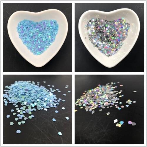 3MM 10g/Pack Heart Shape Sequins PVC Slice Paillettes DIY Wedding Tailor Handicraft Material 3D Nail Art Lentejuelas Accessories