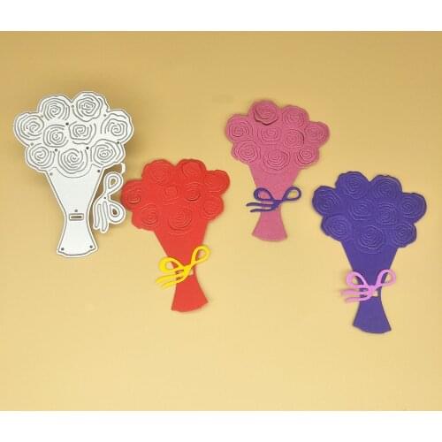 New style bouquet of roses, bouquet metal cutting mold photo album cardboard DIY gift card decoration embossed crafts