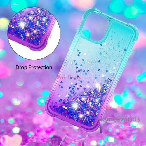 For APPLE iPhone 13 mini Pro max case fashion quicksand gradient and anti-fall back cover for iPhone13 mini Pro max coque fundas