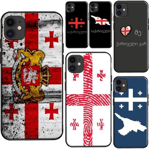 Georgia Flag Case For iPhone 11 Pro Max XR X XS Max SE 2020 5S 6S 8 7 Plus 12 Pro Max mini Cover