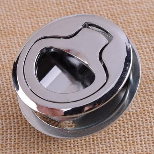 CITALL 6pcs 45mm Stainless Steel Yatch Marine Boat Ship RV Flush Pull Slam Latch Mount Hatch Lift