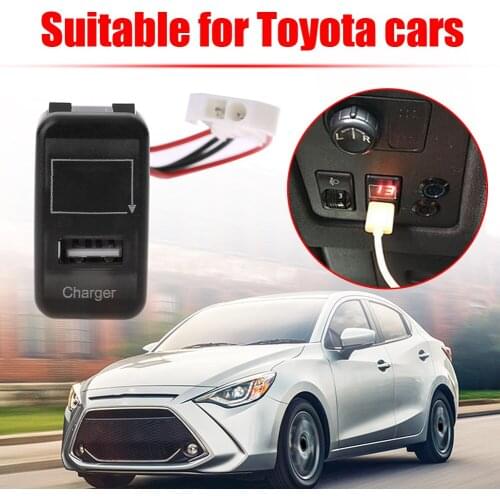 DC 12V Dashboard Voltmeter USB Mobile Phone Car Charger Socket 5V 4.2A Charging Power Adapter for Toyota For Phone Iphone Xiaomi