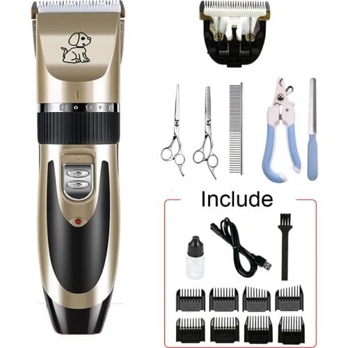 Electrical Pet Clipper Professional Grooming Kit Rechargeable Animals Hair Cutting Machine Pet Cat Dog Hair Trimmer Shaver Set