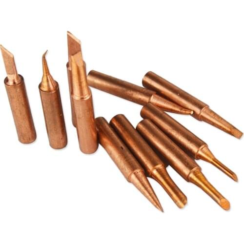 JZL 5pcs soldering iron tips sting High quality pure copper rework station 900M-T for 936 937 938 series welding iron head tip