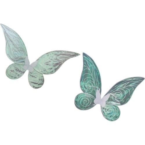 2pcs Set Glitter Color Changing Angel Fairy Wing Butterfly Party Costume