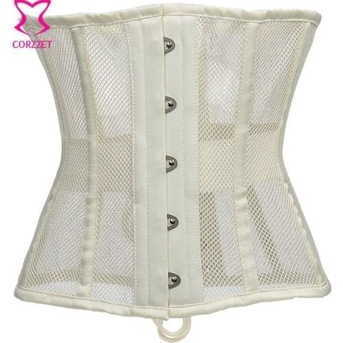 Wedding Corset Underbust Fishnet Sexy Lingerie Plus Size 3XL Espartilhos E Corpetes Slimming Corsets and Bustiers Steel Bone