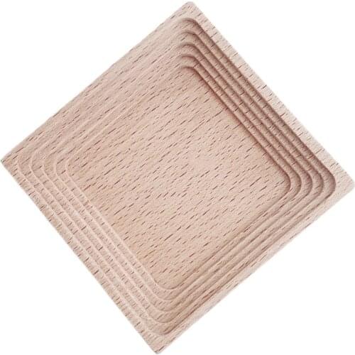 Creative Breadboard Tray Round/Diamond/Square Wooden Bread Plate Dessert Decoration Placement Plate Art Furnishing Mold