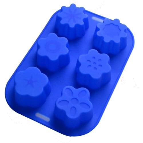 Creative 6 Different Butterfly Flower Sun Flower Silicone Handmade Soap Mold DIY Mousse Cake Mold Baking Tool Microwave Oven For