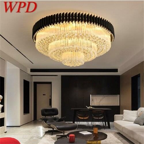 WPD Round Ceiling Lighting Postmodern Luxury Crystal LED Lamp Fixtures Home For Dining Room Decoration