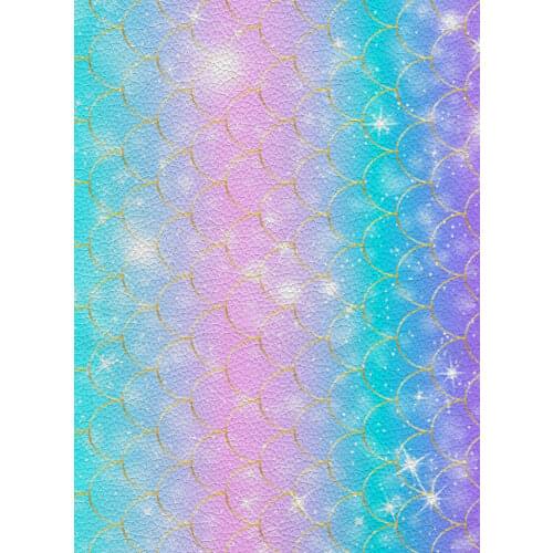 Rainbow Gradient Printed Artificial Leather Sheets DIY Bag Earrings Bow Accessories 22*30CM A4