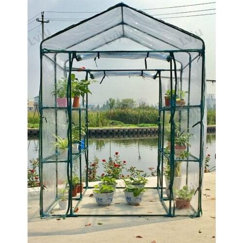 Lvju 143x143x195cm Clear PVC Outdoor Heating Greenhouse Cover For Garden Growtent Grow Tent Hothouse