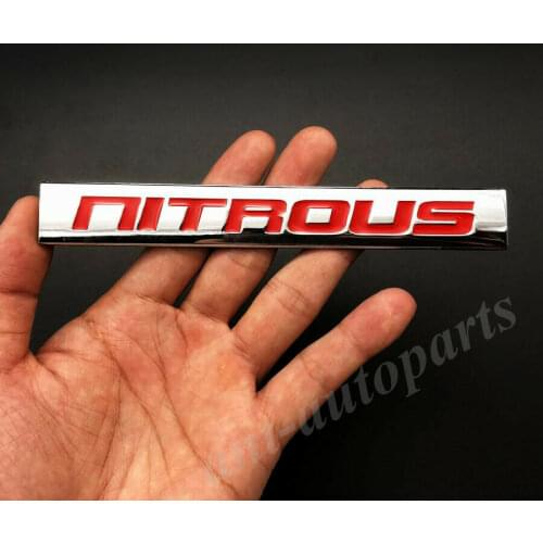 Metal Chrome Nitrous Car Trunk Rear Emblem Badge Decals Sticker NOS Engine