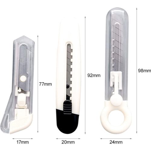 Mini Retractable Utility Knife Box Cutter Letter Opener with Snap Off Blade and Slide Locks, Wallpaper Handmade Cutter