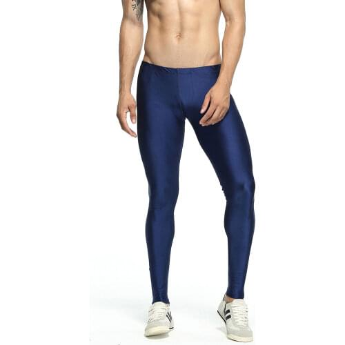 Soft Mens Leggings pants Nylon Men Clothing Solid Tight Man Long Johns Stretch Fashion Elastic Low-waist Trousers Long Underwear
