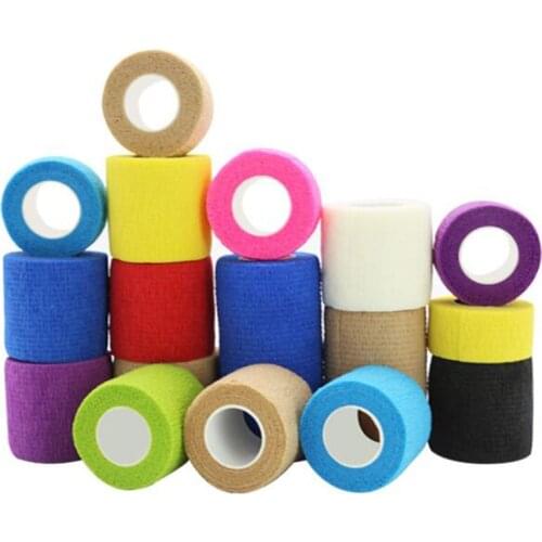 X50Rolls First Aid Kit Colorful Non-woven Elastic Self-adhesive Bandage Pets Emergency Sports Stretch Wrap