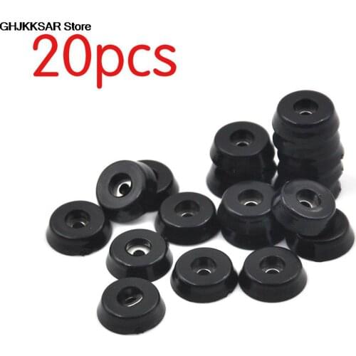20pcs Anti Slip Furniture Legs Feet Speaker Cabinet Bed Table Box Conical Rubber Shock Pad Floor Protector Furniture Parts