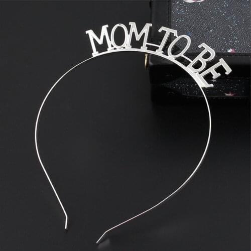 New 1pcs Rose Gold Silver Metal Mom To Be Crown Headband Baby Shower Decoration First Birthday Headdress Party Decorations-S