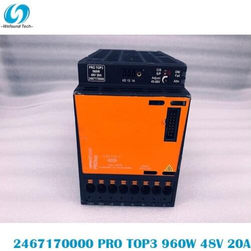 Original Weidmüller 2467170000 PRO TOP3 960W 48V 20A Rail Switching Power Supply Single Phase, 100% Tested BeforeShipment