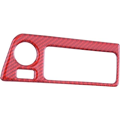 Car Headlight Switch Panel Trim Cover Frame Red Carbon Fiber Fit for Chevrolet Corvette C7 2014 2015 2016 2017 2018 2019