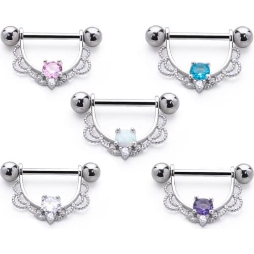 2Pcs 5 Colors Stainless Steel Link Pierced Nipple Breast Rings Sexy And Stylish Straight Rod Nipple Rings Breast Nail Piercing