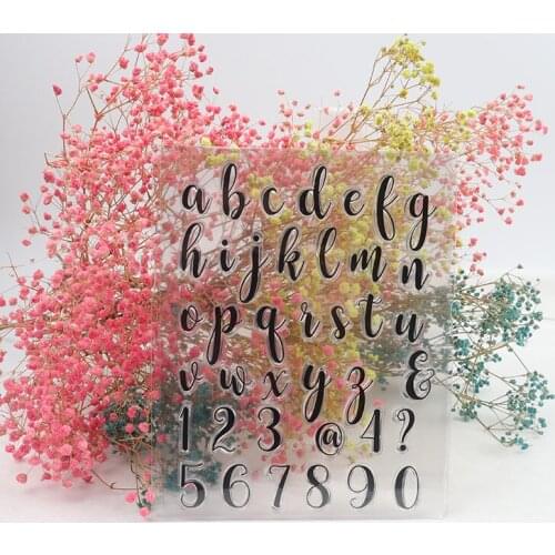 Transparent Rubber Stamp Numbers and Alphabet Clear Stamps Seal for DIY Scrapbooking Making Photo Album Crafts Handmade Decor