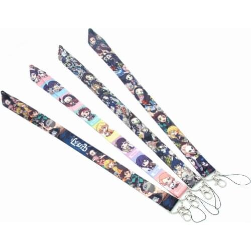 Demon Slayer: Kimetsu no Yaiba Lanyards Cool Neck Strap Phone ID Card Holder Lanyard For Keys Hanging Rope Lanyards Tanjirou
