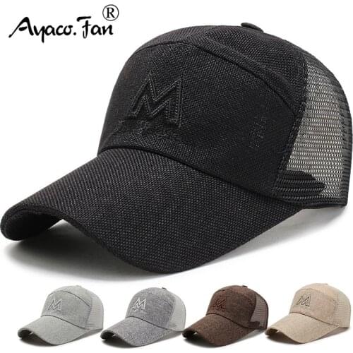 Mesh Patchwork Baseball Cap Spring Summer M Embroidery Cotton Sunhat Adjustable Men Women Sports Breathable Caps Hip Hop Dad Hat
