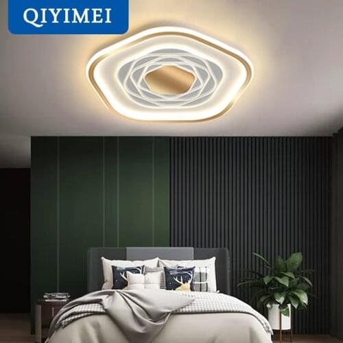 Modern LED Ceiling Lights Dimmable Indoor Lamps For Bedroom Living Children Room Aluminum Acrylic Lustre Lighting Input 90-260V