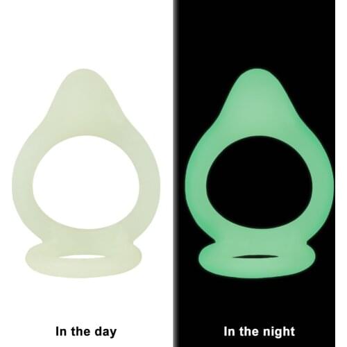 Luminous Silicone Cock Ring Delay Ejaculation Male Chastity Device Penis Rings Sex Toy for Men Scrotum Stretcher Enlarger Rings